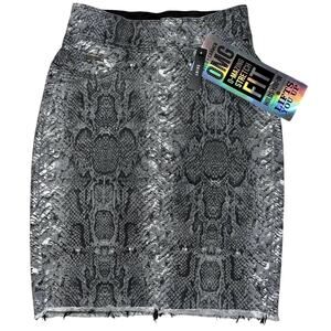 NEW Coco + Carmen Omg Printed Skirt X-Small Snakeskin Pattern Slimming Stretch